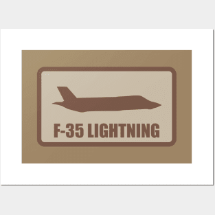 F-35 Lightning II Patch (desert subdued) Posters and Art